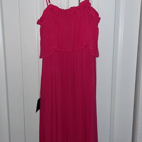 Hot Pink Midi Dress (NWT) - Picture 9 of 9